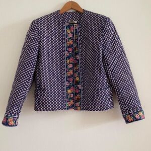 Vera Bradley vintage quilted blazer medium